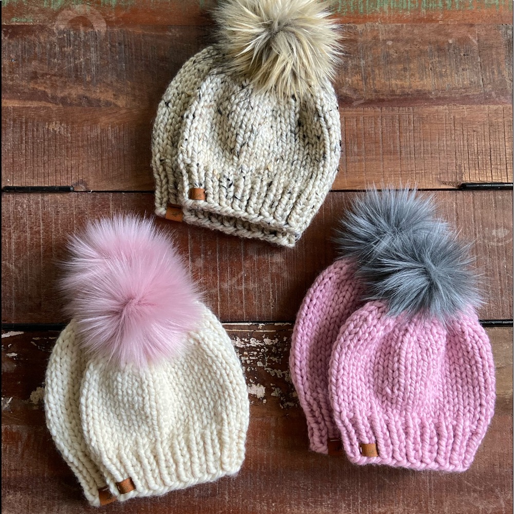 Newborn Baby Chunky Knit Hats